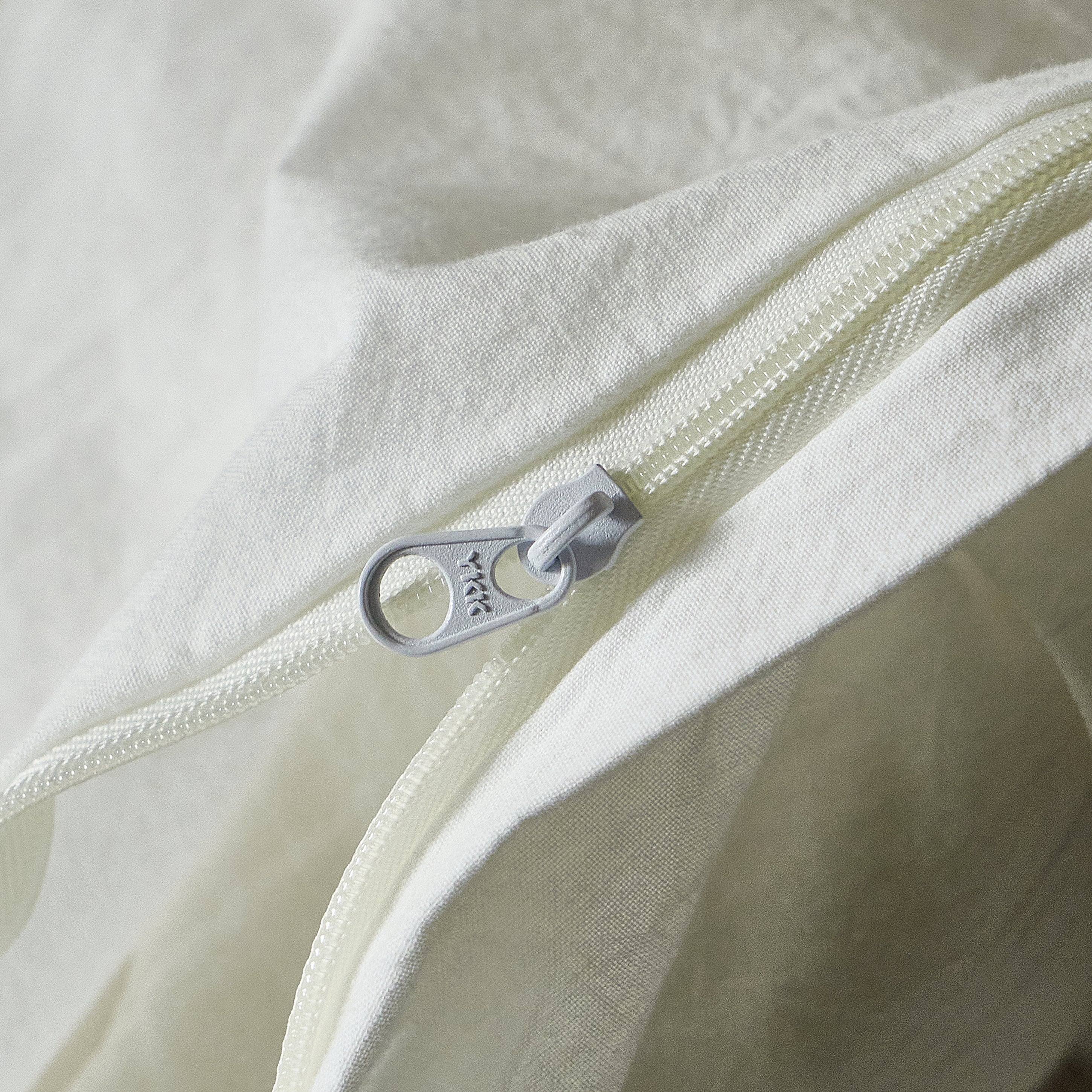 Hidden YKK zipper closure on the Briar Bloom washed cotton duvet cover