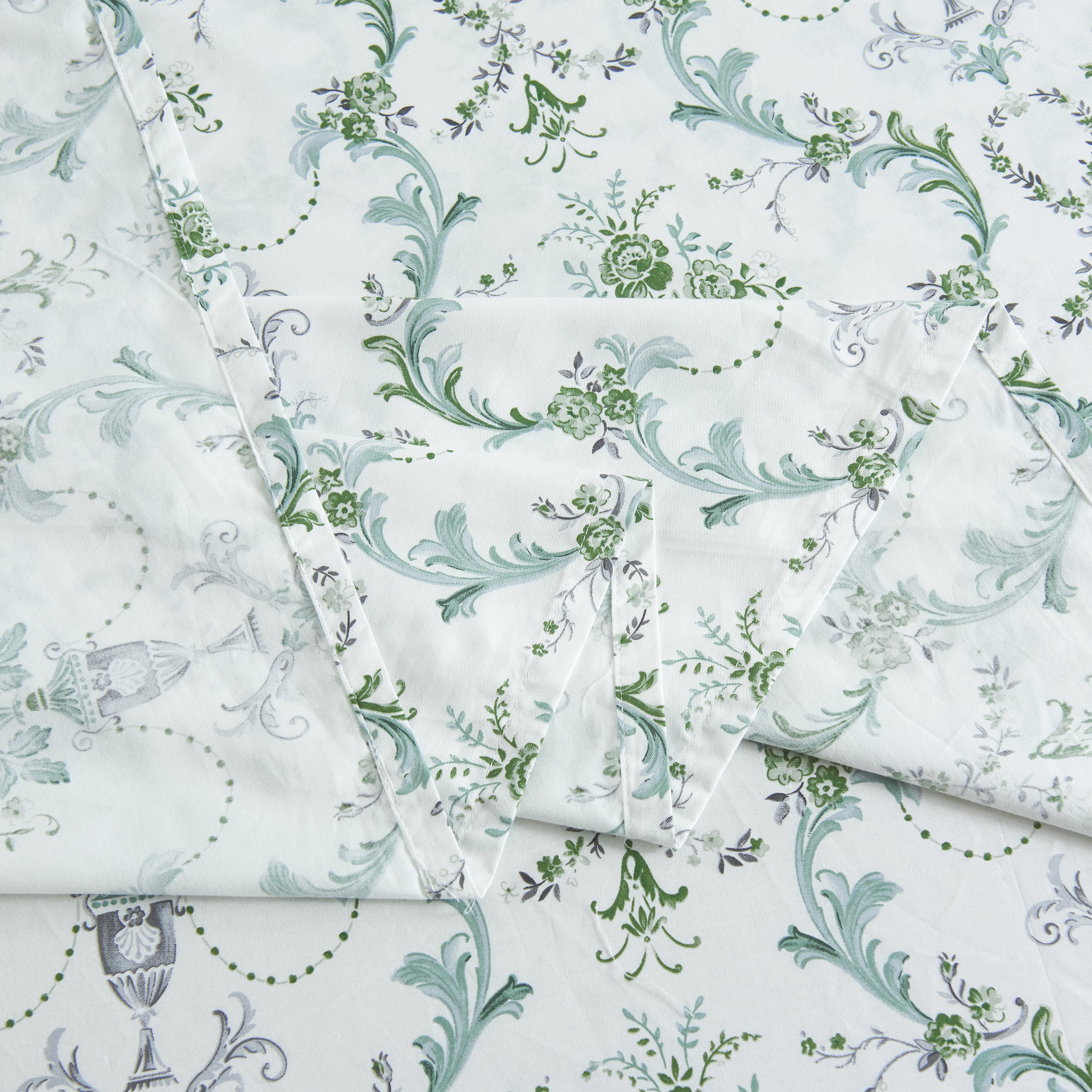 Detailed view of the old-world elegance European motif featuring elegant urns and botanical vines - DAUAOTO